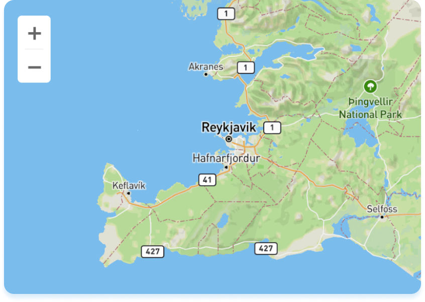 map Iceland