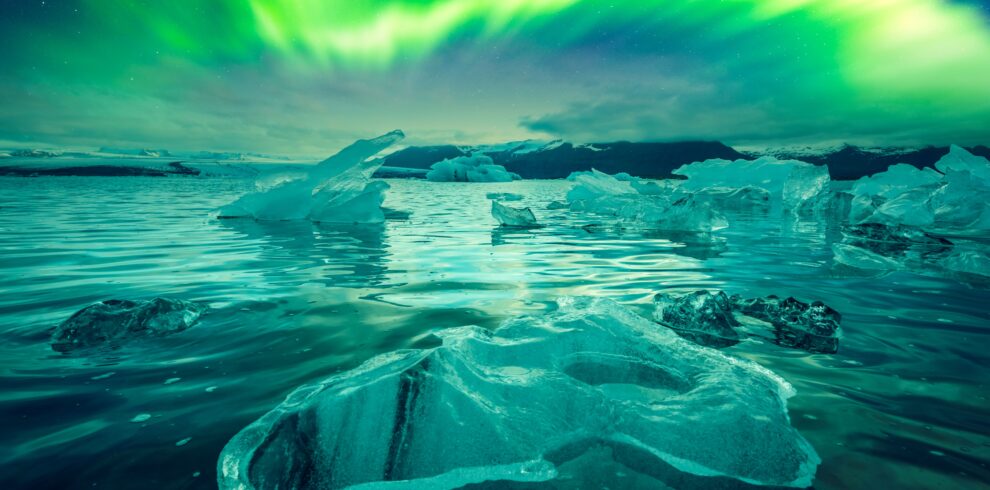 Jokulsarlon aurora boreal - Descubriendo Islandia
