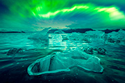 Jokulsarlon aurora boreal - Descubriendo Islandia
