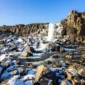 oxararfoss invierno rocas volcanicas nieve thingvellir 85x85